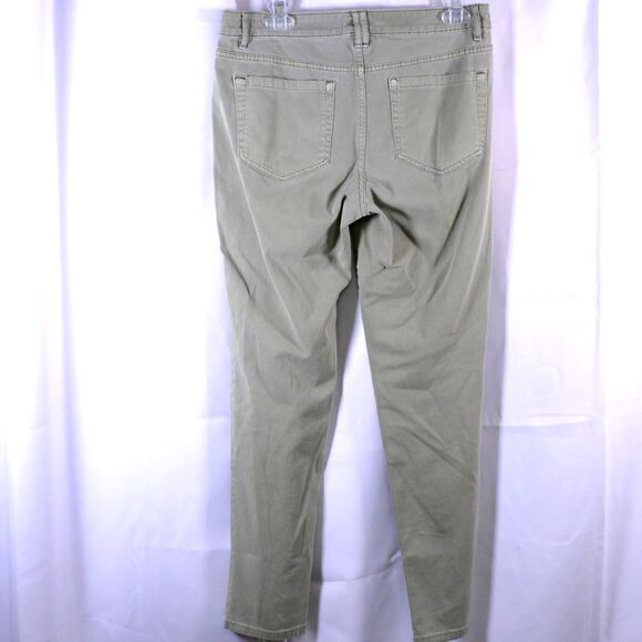 J Jill Womens 8 32x29 Green Patch Pocket Cotton Blend Jeans Pants - Picture 2 of 8